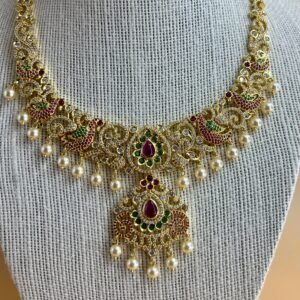 Rajasi Peacock Necklace Set - Image 2