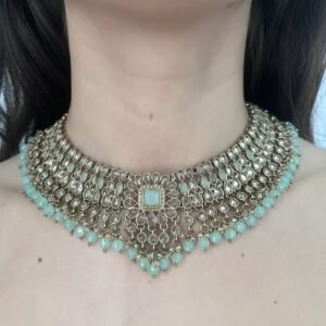 Mint Bridal Necklace Set - Image 1