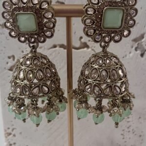 Mint Bridal Necklace Set - Image 2